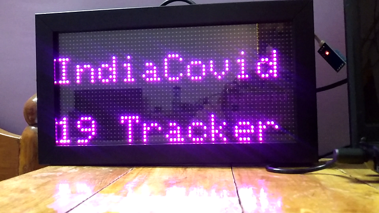 ESP8266 – p4 led matrix Web API Covid Counter